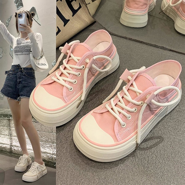 Dam Casual Allround-Sneakers Ungdoms Promenadskor Lämpliga För Promenader Dans Creamy-white 40