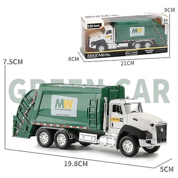Støbt ingeniørkøretøj Byggekøretøjer Dumper Gravemaskine Mixer Lastbil 1/50 Skala Metal Modelbiler Træk Tilbage Billegetøj 3 STK E