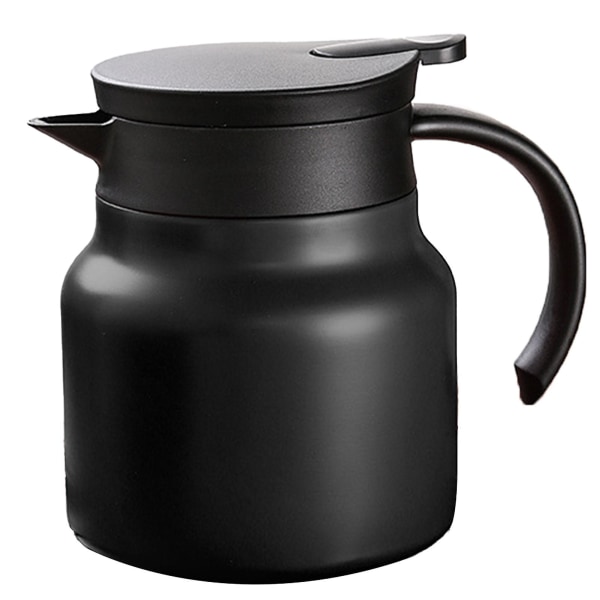 Thermal Tekanna Kaffetermoskanna med tefilter 304 rostfritt stål rostfritt för kaffe, te, mjölkdryck Black 800ML