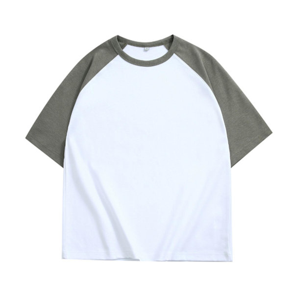 Vintage Crew-kauluksinen Raglan-hihainen T-paita, Hyvä Yhdistelmä, Rento T-paita Naisille ja Miehille white XXL