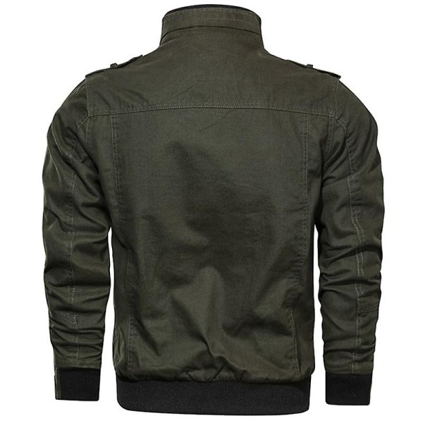 Herre Militær Cargo Combat Frakke Bomber Jakker Hær Overtøj Green 3XL