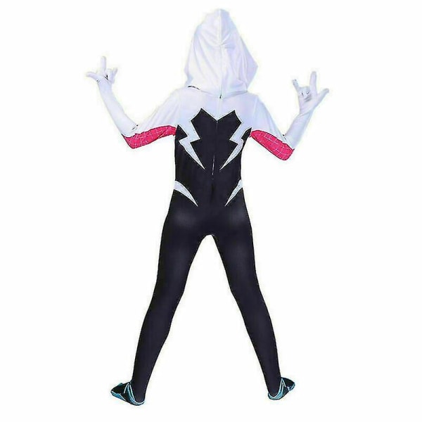 Vuxen/barn Spider Verse Gwen Stacy   Kostym Kvinna Jumpsuit Hoodie New_y O 170cm