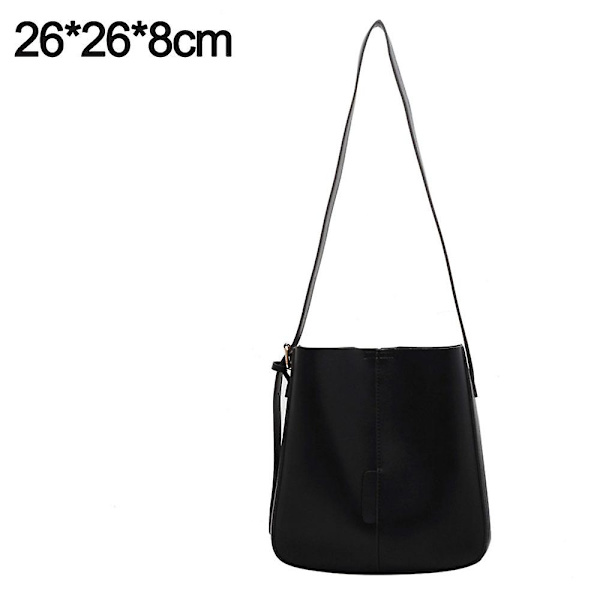Crossbody Mode Axelväska Handväska med Justerbar Rem black