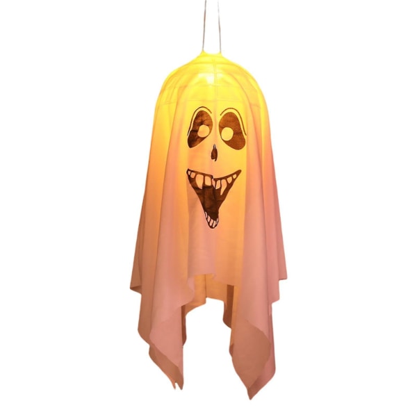 Ghost Led Blinkande Ljus Realistisk Festlig Dekorativ Lätt Halloween Glödande Wizard Hängande lykta för fest 45cm A