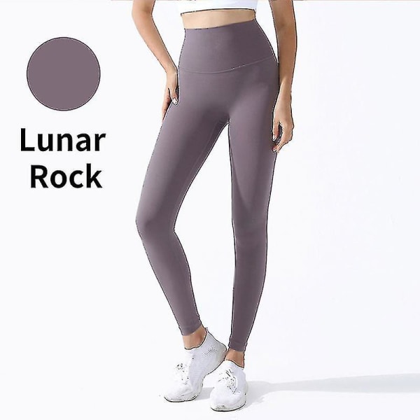 Hög midja naken känsla leggings push up sport kvinnor fitness löpning yoga byxor energi sömlösa leggings gym tjej leggings Lunar Rock S