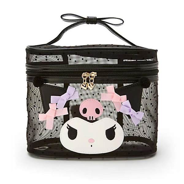 15 cm Sanrios Kawaii Sød Kuromi Mymelody Tegneserie Net Sand Kosmetiktaske Diverse Makeup Opbevaring Rejsetaske Skrivebordsopbevaringstaske Kuromi