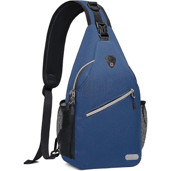 Slingväska, mångsidig crossbody axelväska resevandringsdagryggsäck blue