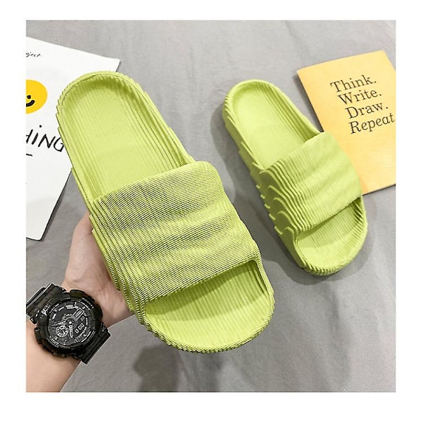 Sandaler med platt sula, tofflor för stranden, unisex Green 40-41
