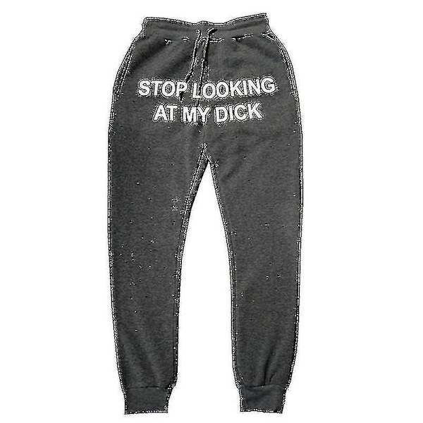 Letter Casual Casual Byxor För Män Och Kvinnor String Lös Hög Midja Sportbyxor 3Dark gray M