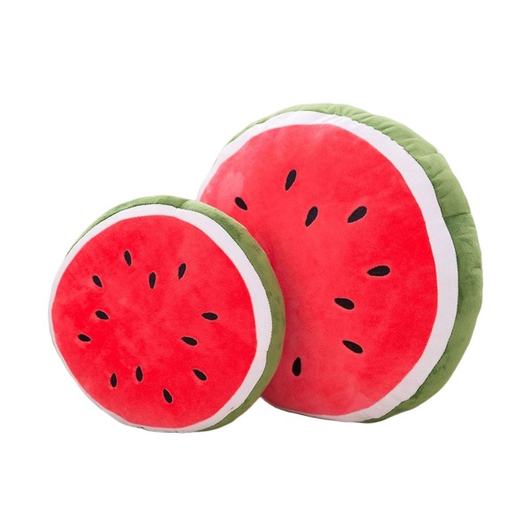 Söt vattenmelon kramande kudde bekväm och handkänsla present till julfödelsedag 30cm Round