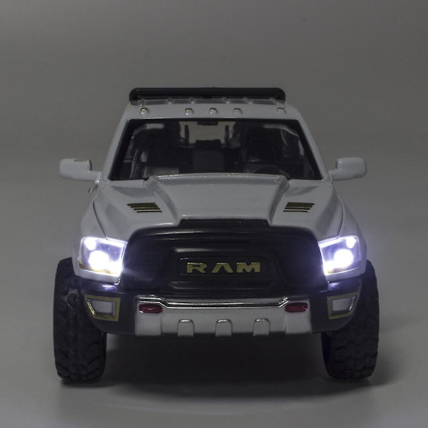 Dodge Ram Trx 1:32 Maastoauto Pickup Kuorma-auto Metalliseos Ääni-valo Automalli Lasten Lelu white