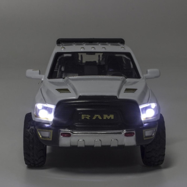 Dodge Ram Trx 1:32 terräng pickup truck legering Ljudljus bilmodell barnleksak white