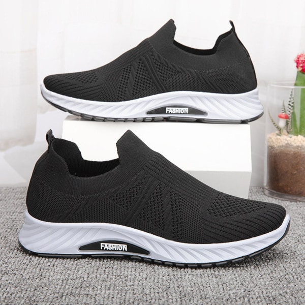 Løpesko for menn med pustende mesh, sklisikre sneakers for fitness, sport, gym, jogging, tennis Blue 42