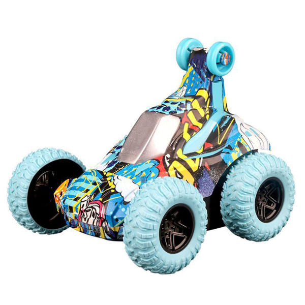 Børns Stunt Bil Legetøj Lyd Og Lys Gear Tumbling Torsionsbil Til Børn Blue