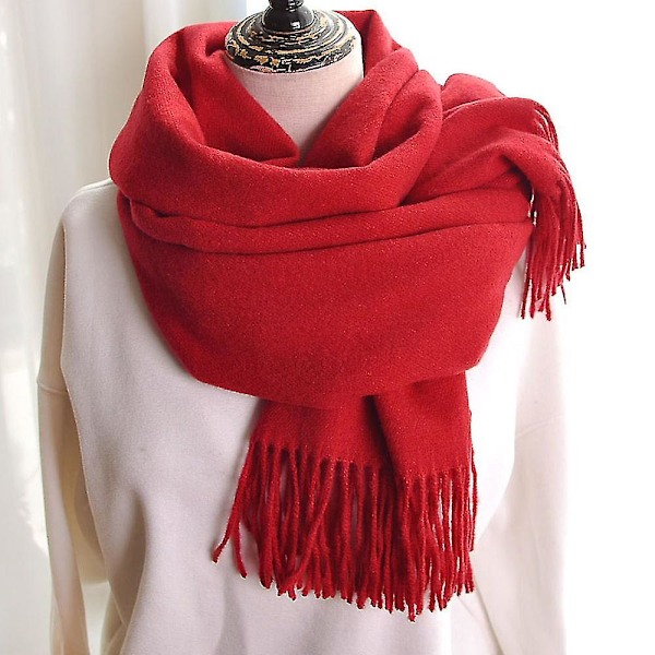 Scarffilt för kvinnor Scarf för kvinnor i Cashmere Feel Cashmere Sjal Red