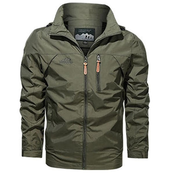 Herre Vinter Hette Army Frakk Taktisk Militær Jakke Kamp Yttertøy Army Green 4XL