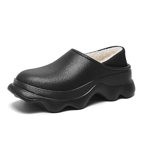Dame Bomuldssko Mode Sandaler Udendørs Indendørs Skridsikre Sko Yj2024 Black 40-41