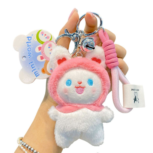 10 cm Frø Plys Nøglering Rygsæk Dekorative Vedhæng Egnet Til Skoletaske Crossbody Taske Rabbit 10CM