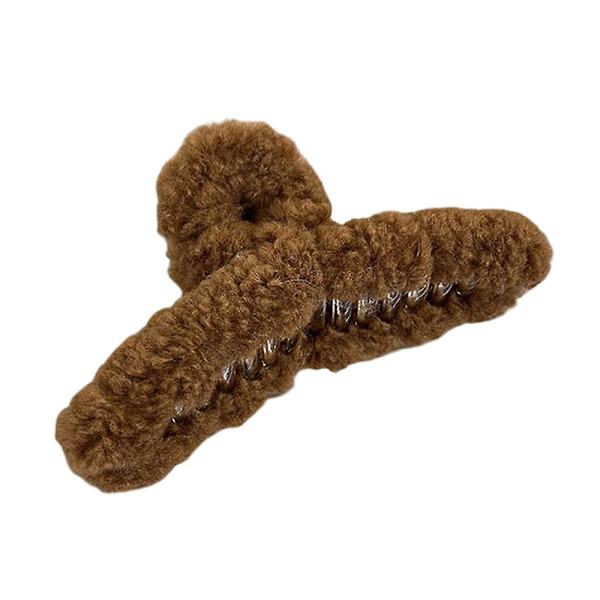 Hårklyper for kvinner Sterkt Hold Håndlaget Ekstra Stor Hodebekledning For Tykt Krøllete Hår Styling Dekorativ Deep Coffee