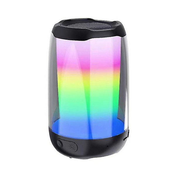 Pulse 4 LED Trådlös Bluetooth Högtalare Stereo Bas Handsfree Med Färgglatt Ljus Black