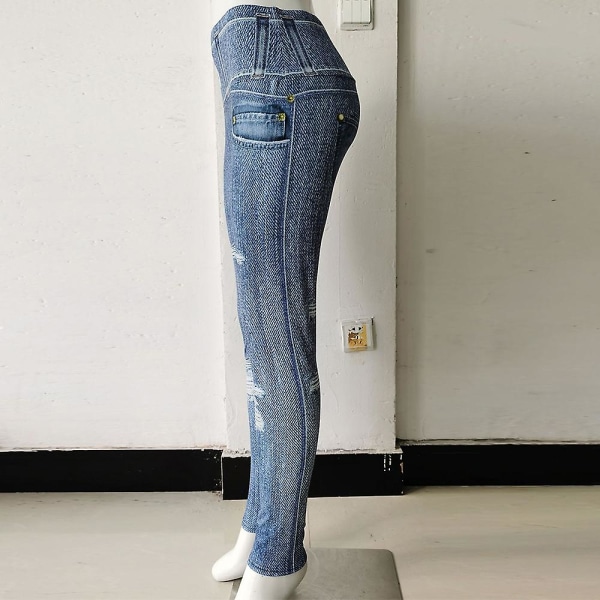 Yoga-jeans för kvinnor, visar smal kropp, stark elasticitet, byxor för daglig shopping utomhus 1604 S