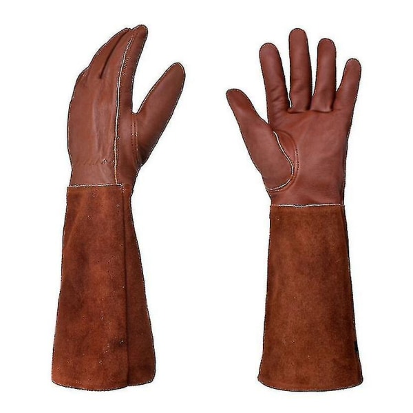 Lange Hageshansker i Hjorteskinn Brown M