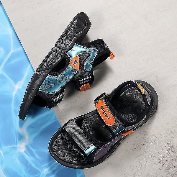 Nya Trendiga Pojkar Sommar Utomhus Sandaler Fiskarsandaler Lätta Sport Sandaler 3c166jk BlackOrange 30