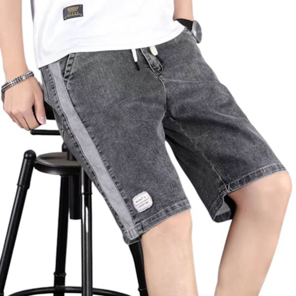Miesten monipuoliset shortsit leveällä lahkeella, joustavat farkkushortsit rentoon shoppailuun ja matkustamiseen Gray 305 Cropped Pants 4XL