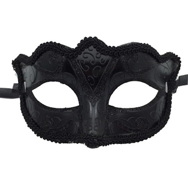 Maskeradansiktsmask, Mode Spets Par Maskeradansiktsmask Black