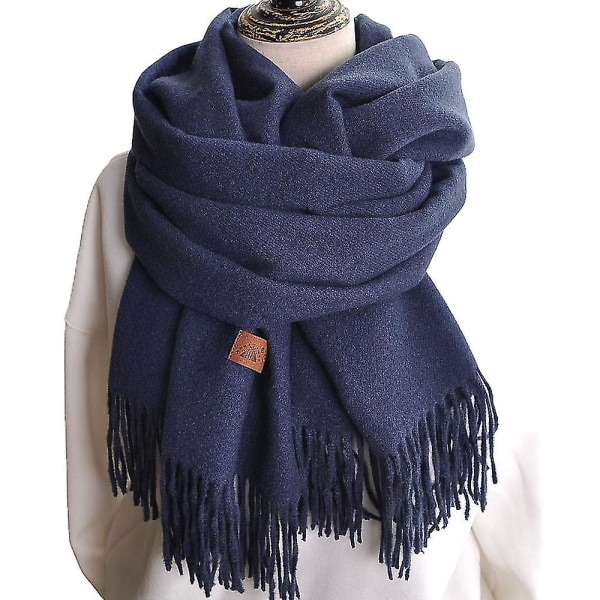 Scarffilt för kvinnor Scarf för kvinnor i Cashmere Feel Cashmere Sjal Hole blue