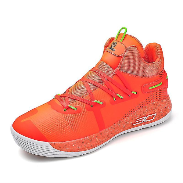 Basketskor för män Andas halkfria sportlöparskor F11 Orange 38