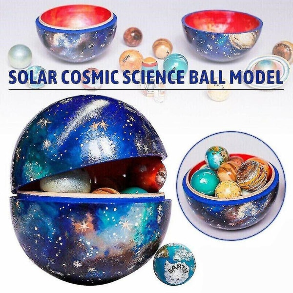 Solar System Cosmos Planet Set Träprydnader Barn lärande leksaker