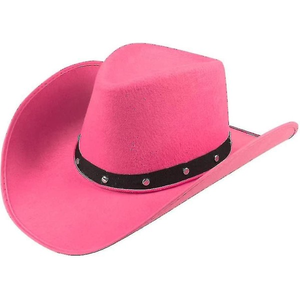 Vit Cowboyhatt För Vuxen Pink
