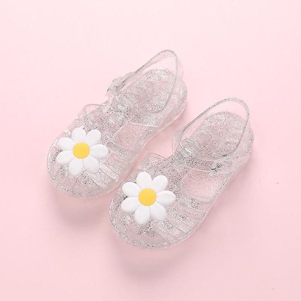 Nye sommerbørns Jelly Princess sandaler søde blomster børnesandaler piger småbørn baby åndbare hule sko L Size 34