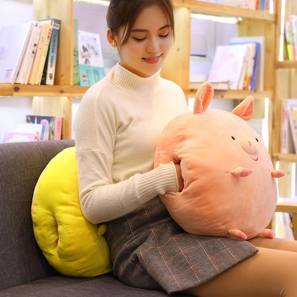 Groda Värmer Händer Prydnadskuddar Antirynk Plyschmaterial Lämpligt För Barn Bebisar Pink Pig 40cm