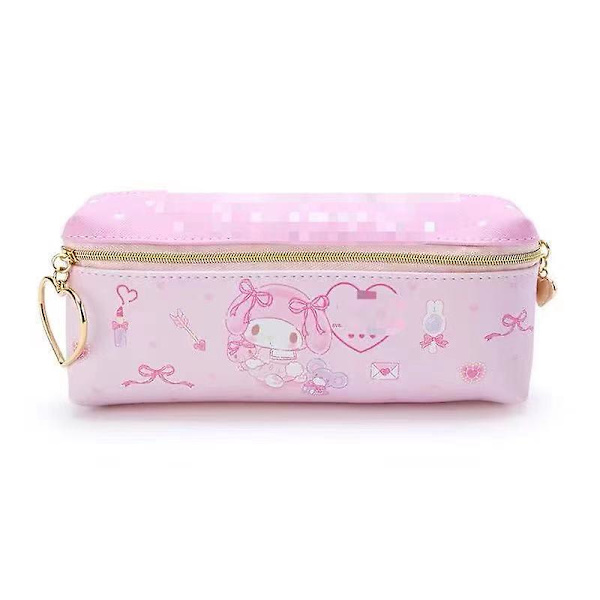Sanrios Anime Cinnamoroll Melody Kuromi Pennfodral Kawaii Förvaringsväska Stationär Penna NM-1