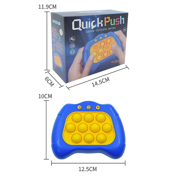 Elektrisk Popit Bubble Speed ​​Press Spel Nyhet Fidget Sensorisk leksak Dekompression Banbrytande pusselspelsmaskin Blue