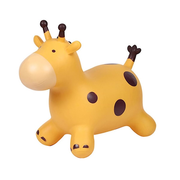 Uppblåsbar Giraff Space Hopper Studsare Ride On Hoppande Ljud Djur Leksaker Present Barn Yellow