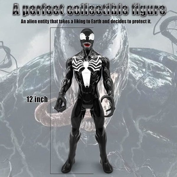 12 tum Marvel Titan Hero Series Venom Actionfigur Samlarobjekt Modell Variabel Actiondockor Leksaker Fans Gåvor