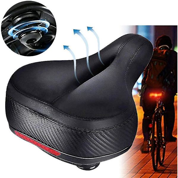 Cykelstol Mountainbike Komfort Bred Sitsdyna Mjuk Vadderad Landsvägscykelsadel black