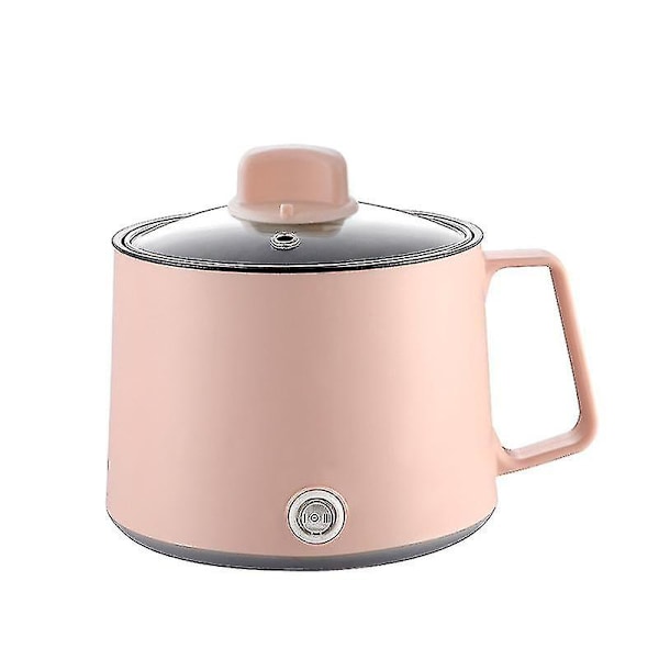 Mini Multifunktionskokare Non-stick Pan Elektrisk Riskokare Matlagningsmaskin Kokkärl Hushåll Sovsal Varm Gryta 1-2 Personer Pink Single Layers