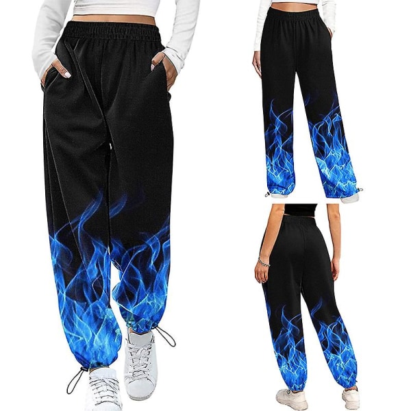 Dam Hip Hop Byxor Dragsko Fot Manschett Harem Baggy Byxor Hög Midja Jogger Byxor För Dans Sport Löpning Jogging Ny 5 2XL