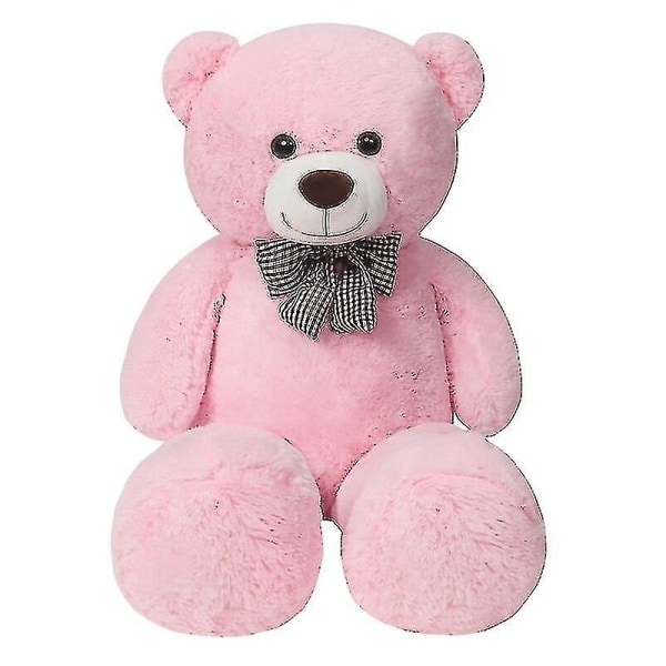 Jätte 105/125/145 cm mjuk nalle Plyschleksaker Brown Bear Super B Pink 125cm