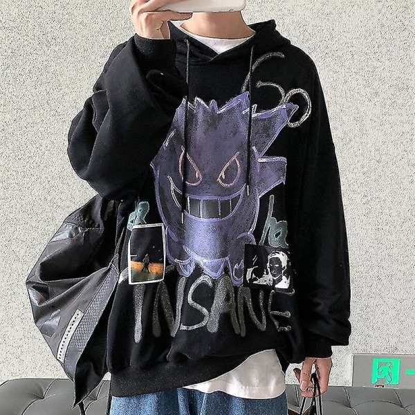 Forår Efterår Djævle Hoodie Mænd Kvinder Mode Afslappet Løs Pullover Hip Hop Streetwear Sweatshirt Herre Toppe gray M