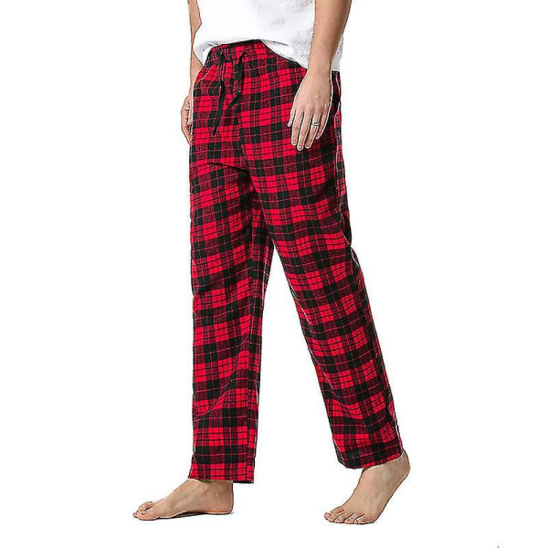 Herre Bomuld Vævede Pyjamasbukser, Letvægts Lounge Sovbukser med Tern COLOR 5 XL