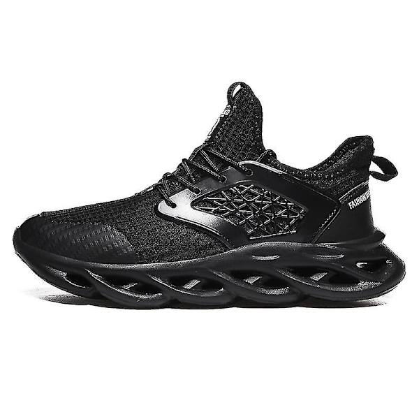 Nya Trend Herr Sneakers Löparskor Tennisskor Lätta Ventilerande Sport Atletiska 3c553 Black 40