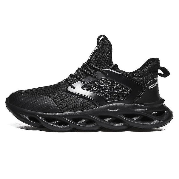 Nya trendiga herr sneakers löparskor tennis skor lätta andningsbara sport atletiska 3c553 Black 39