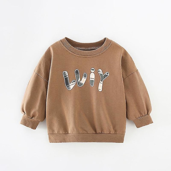 Flickor Tecknad Pullover Girl Sweatshirts Crew Neck Holiday Ribbad Fåll Rund Style-G 120cm