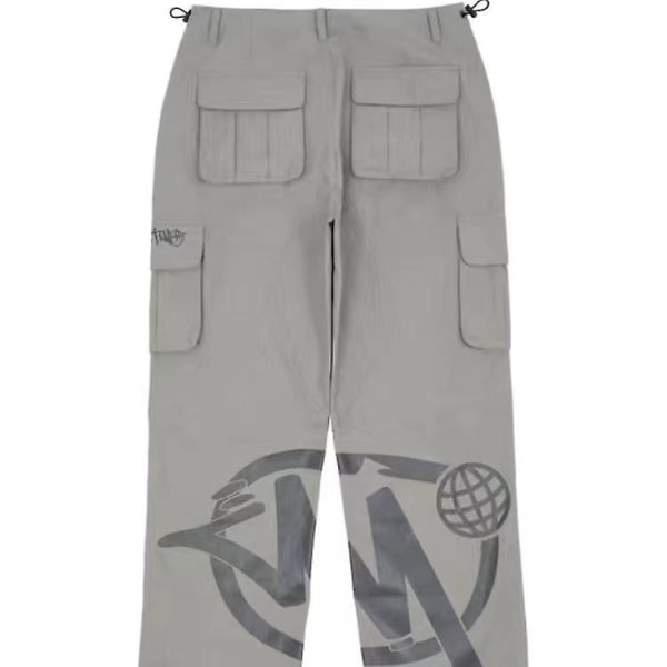 Retro Herre Bukser Street Sommer Casual Rett Bukser Trykt Elastisk Nøytral Bukser style5 M