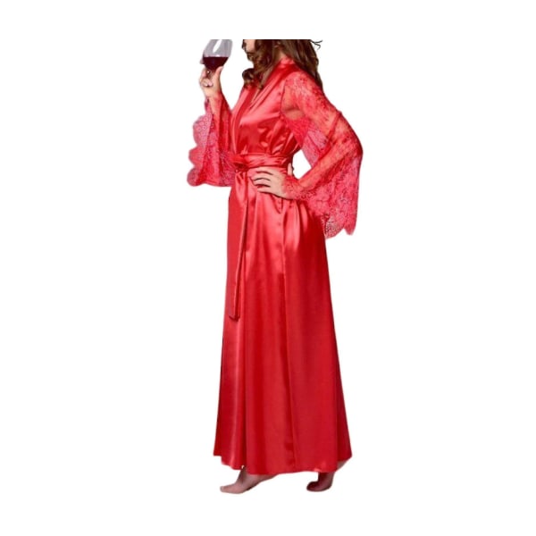 Imiteret Is Silke pyjamas Red S